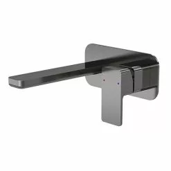 Venice Cubo Gunmetal Grey Wall Mounted Basin Mixer