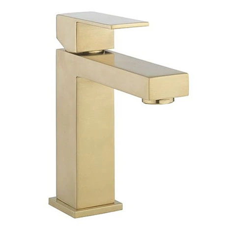 Crosswater Verge Basin Mono Basin Mixer Brushed Brass - VR110DNF 1 Crosswater Verge Basin Mono Basin Mixer Brushed Brass - VR110DNF