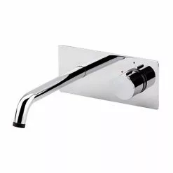 Venice Modern Round Wall Mounted Bath or Basin Mixer - Chrome