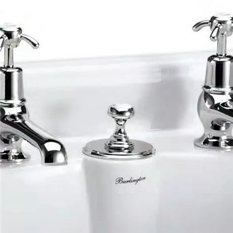 Burlington - Claremont Regent 2TH Bridge Curved Spout Basin Mixer (230mm centers) w Invisible Overflow 3 Burlington - Claremont Regent 2TH Bridge Curved Spout Basin Mixer (230mm centers) w Invisible Overflow - Image 3