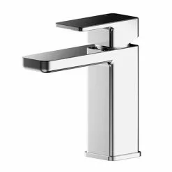 Nuie Windon Chrome Mini Mono Basin Mixer with Push Button Waste - WIN315
