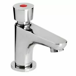 Bristan - Single Pillar Soft Touch Timed Flow Basin Tap with Flow Regulator - Z2-DUS-1/2-C